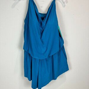 Women's Aqua Green Teal Size 16 XL Swim dress